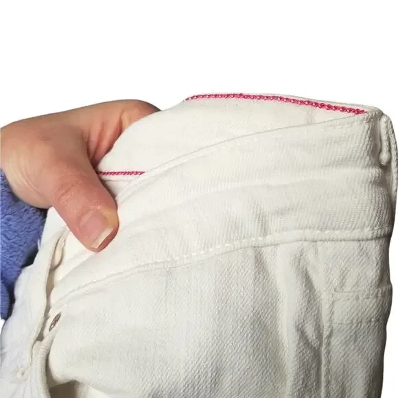 🔥 Kate Spade Play Hooky Broome Street White Skinny Jeans Women's 28 Mid Rise - Picture 6 of 16